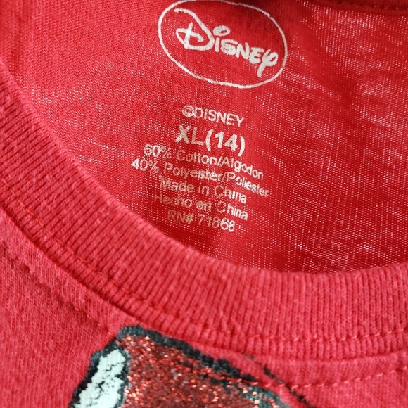 Disney Minnie Mouse Christmas Tee Girls XL - Picture 3 of 3